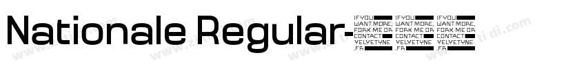 Nationale Regular字体转换